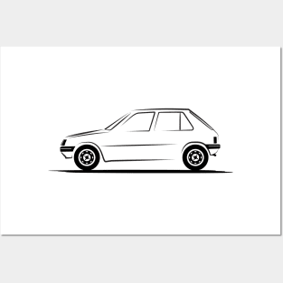 Peugeot 205 Black Posters and Art